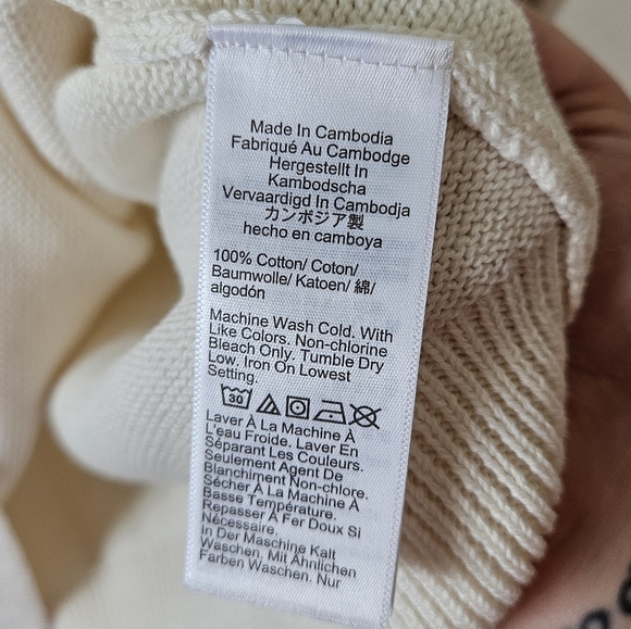 NWT J. Crew Factory Cotton Neutral Fair Isle Crewneck Sweater size L - Picture 4 of 11